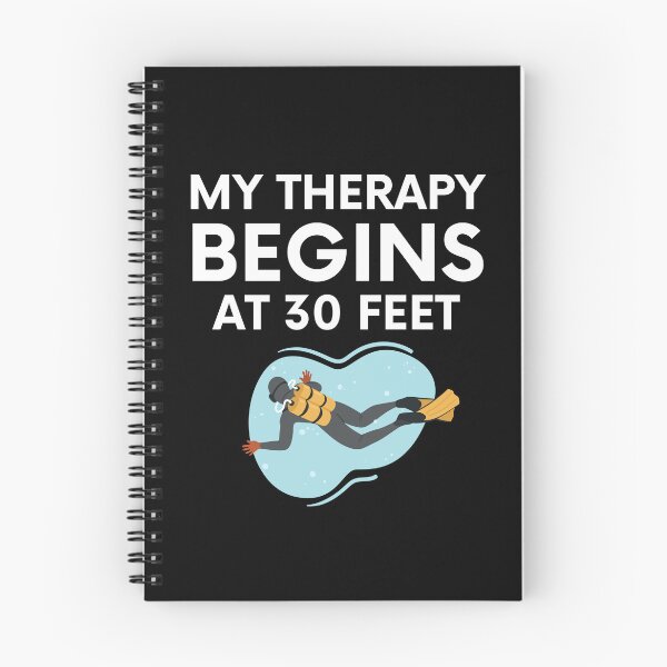 Item preview, "Mi terapia comienza a 30 pies" texto divertido para amantes del buceo designed and sold by in-leggings.