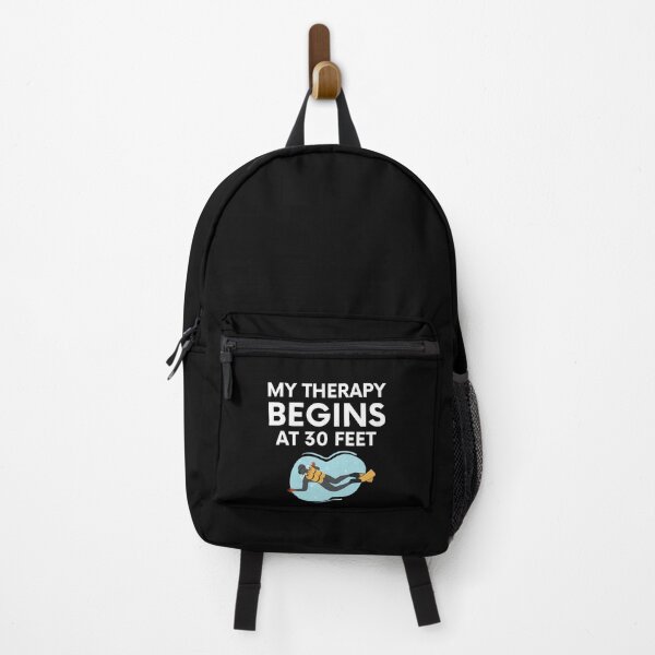 Item preview, "my therapy begins at 30 feet" funny text for diving lover designed and sold by in-leggings.