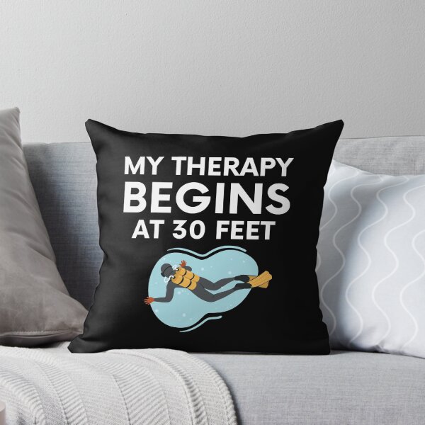 Item preview, "my therapy begins at 30 feet" funny text for diving lover designed and sold by in-leggings.