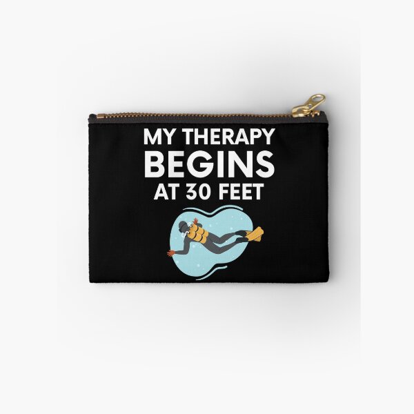 Item preview, "my therapy begins at 30 feet" funny text for diving lover designed and sold by in-leggings.