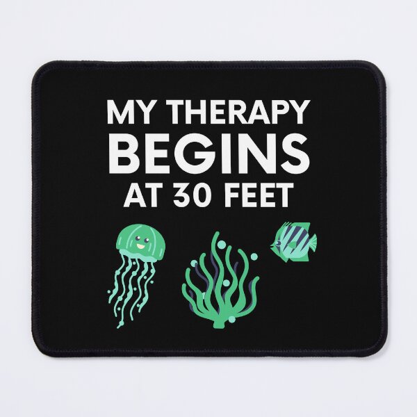 Item preview, "my therapy begins at 30 feet" funny text for diving lover designed and sold by in-leggings.
