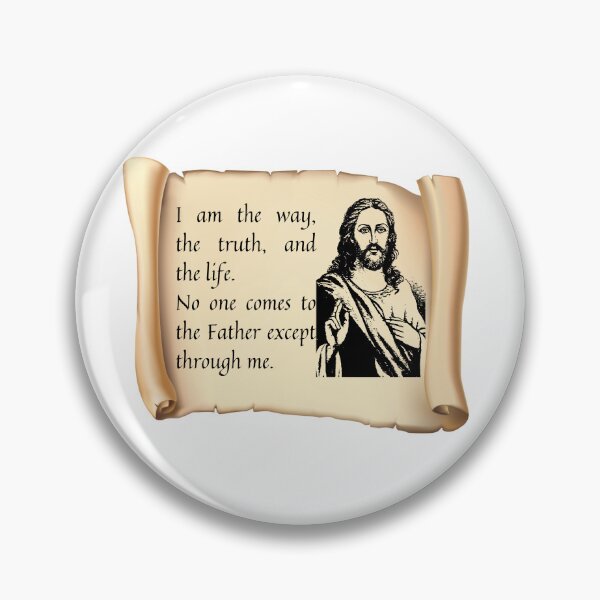 Item preview, I AM THE WAY, TRUTH AND LIFE Christian Quotation of Jesus Sticker designed and sold by NatalieArtiste.