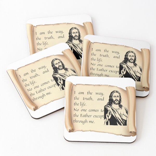 Item preview, I AM THE WAY, TRUTH AND LIFE Christian Quotation of Jesus Sticker designed and sold by NatalieArtiste.