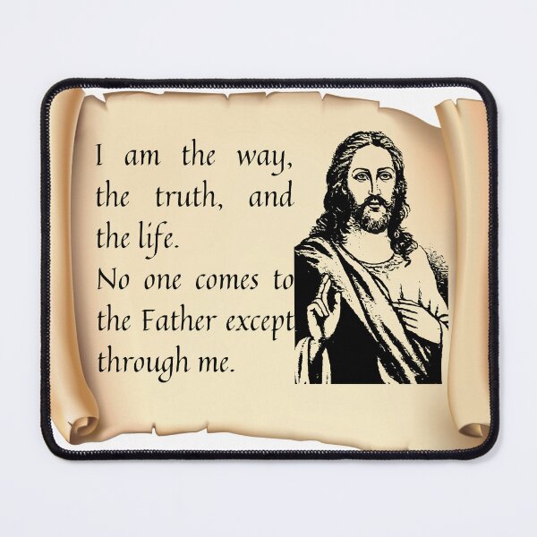 Item preview, I AM THE WAY, TRUTH AND LIFE Christian Quotation of Jesus Sticker designed and sold by NatalieArtiste.