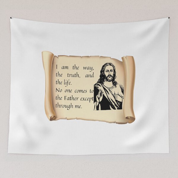 Item preview, I AM THE WAY, TRUTH AND LIFE Christian Quotation of Jesus Sticker designed and sold by NatalieArtiste.