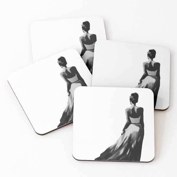 Item preview, Lady of Grace - Silhouette of lady in white dress designed and sold by CoffeeRocket81.