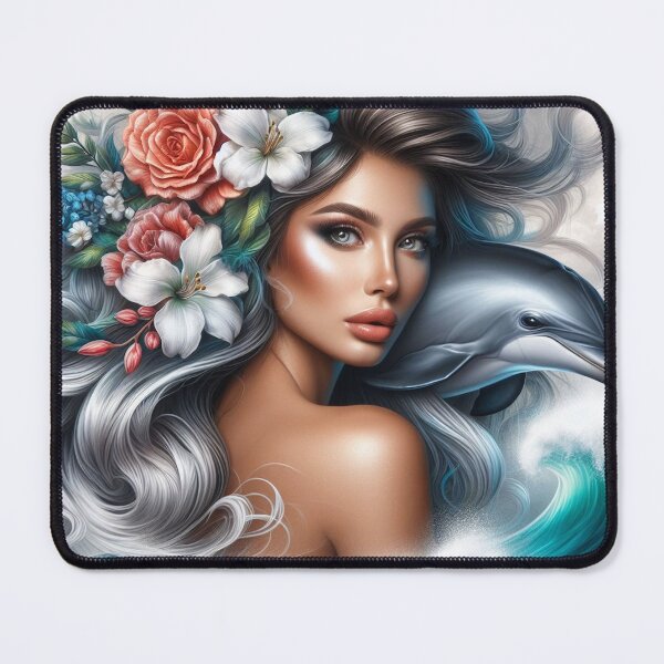 Item preview, DOLPHIN GIRL BY THE SEA designed and sold by SCOTTYBOYART.