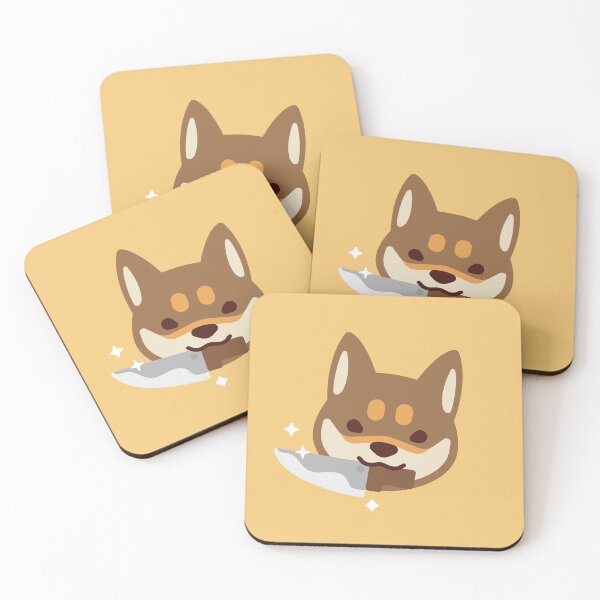 Item preview, Sesame Shiba Inu dog with knife designed and sold by MINIMOillu.