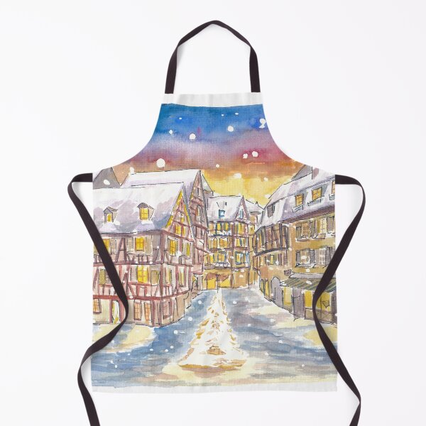 Item preview, Snowing and Festive Colmar in Alsace with Old Town designed and sold by artshop77.