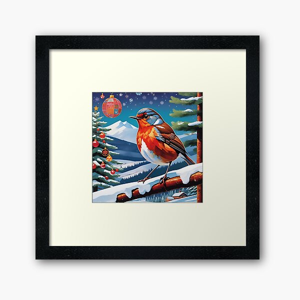 Aperçu de l'œuvre Robin Redbreast 03 - Rouge-gorge vibrant créée et vendue par Artekinium.