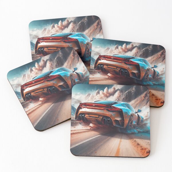 Item preview, Art on Wheels: Classic Cars Dancing Among Digital Watercolor Clouds. designed and sold by Artedig.