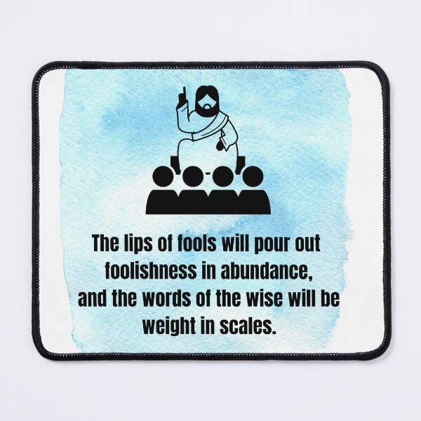 Item preview, The Lips Of fools... Jesus Quotation stiker designed and sold by NatalieArtiste.