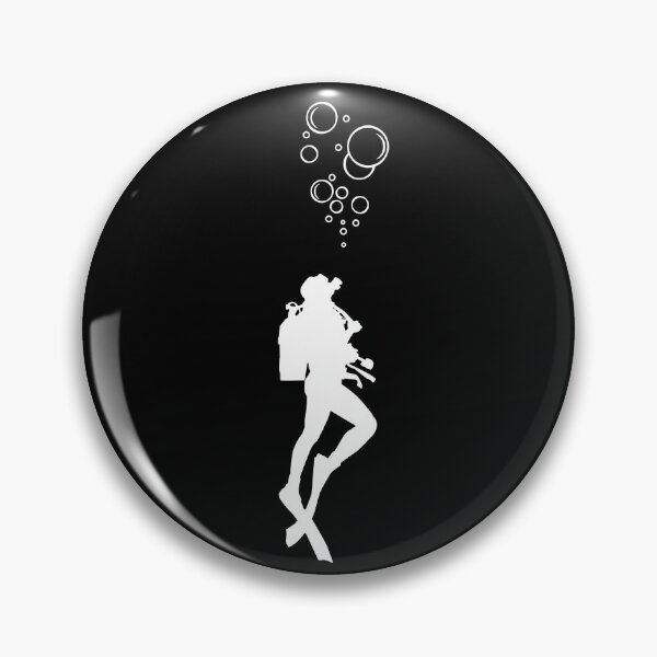 Item preview, diver and bubbles, minimalistic graphics for diving addict designed and sold by in-leggings.