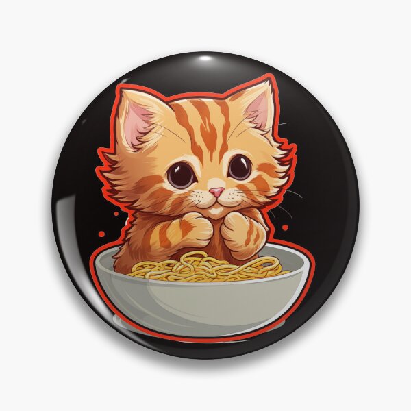 Item preview, sweet kitten eating spaghetti designed and sold by supersanko.