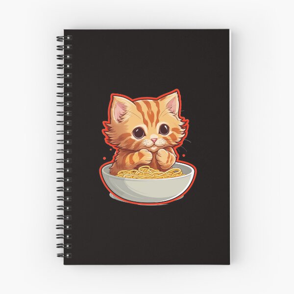 Item preview, sweet kitten eating spaghetti designed and sold by supersanko.