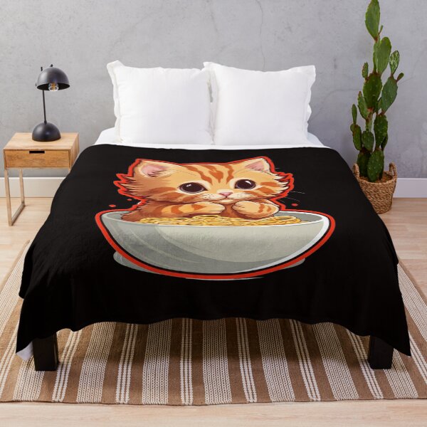 Item preview, sweet kitten eating spaghetti designed and sold by supersanko.