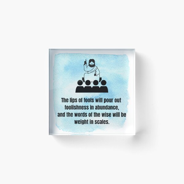 Item preview, The Lips Of fools... Jesus Quotation stiker designed and sold by NatalieArtiste.