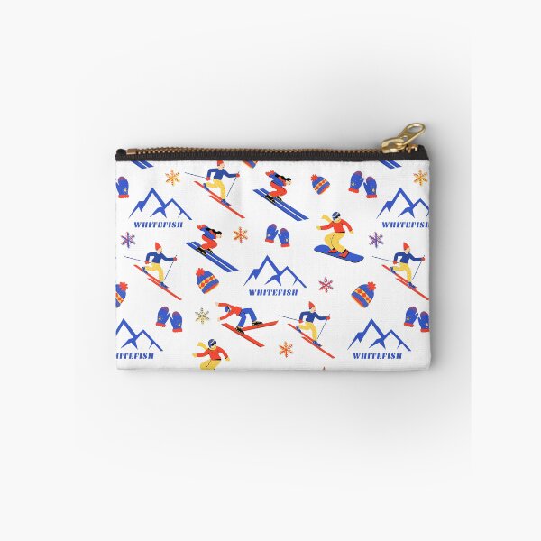 Item preview, Whitefish Mountain Montana Ski Snowboard seamless pattern designed and sold by Vintage-TM.