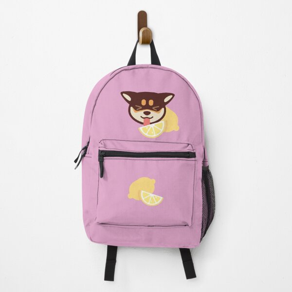 Item preview, Black Shiba Inu dog licks lemon designed and sold by MINIMOillu.