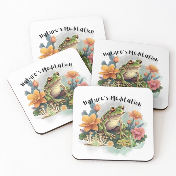 Item preview, Natures Meditation Frog Among The Flowers designed and sold by Frogs All Mighty  & Friends.