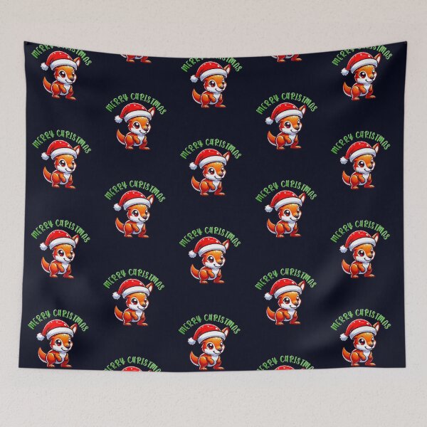 Item preview, Santa Hat Wallaby - Christmas Holiday Charm and Festive Fun  designed and sold by madtoyman.