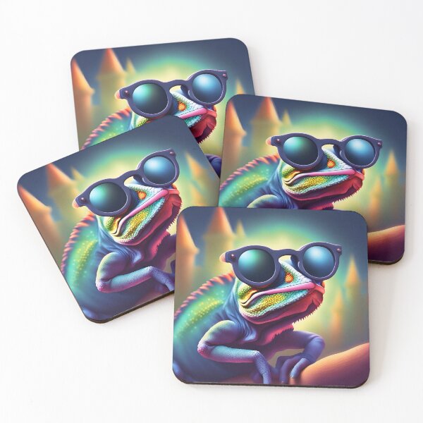 Item preview, Chameleon with glasses designed and sold by StyleSketch.