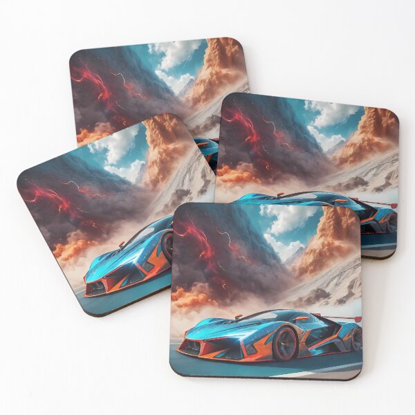 Item preview, Fantasy Racing: Digital Art that Merges Racing Cars with Pixelated Dream Clouds. designed and sold by Artedig.