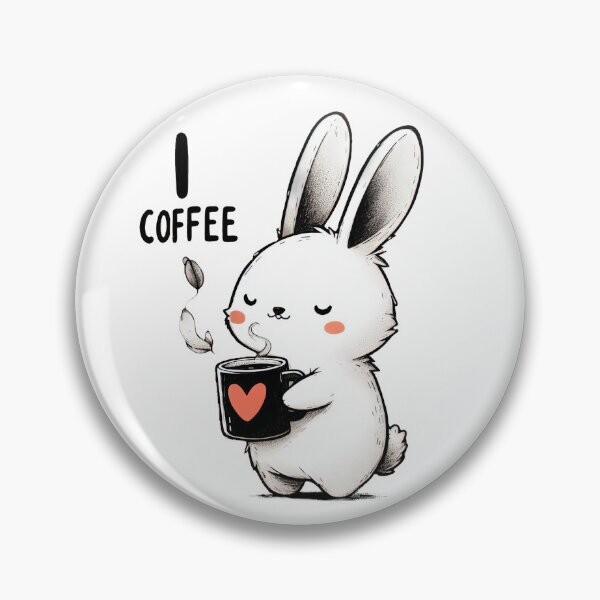 Item preview, This cute rabbit loves coffee. designed and sold by fotoryum.