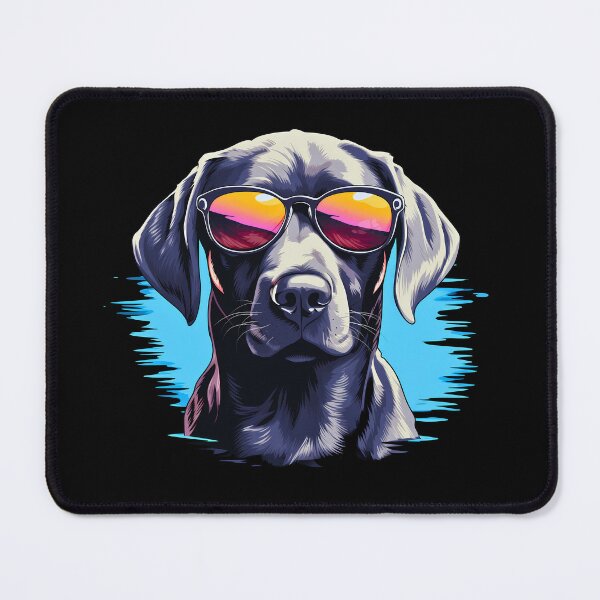 Item preview, Funny Silver Grey Labrador Retriever Dog Wearing Sunglasses Illustration designed and sold by NBSStore.