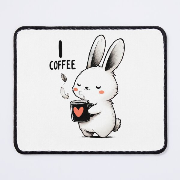 Item preview, This cute rabbit loves coffee. designed and sold by fotoryum.