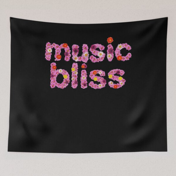 Item preview, Colorful Flowers Arranged to Spell “Music Bliss” designed and sold by CJansuebsri.