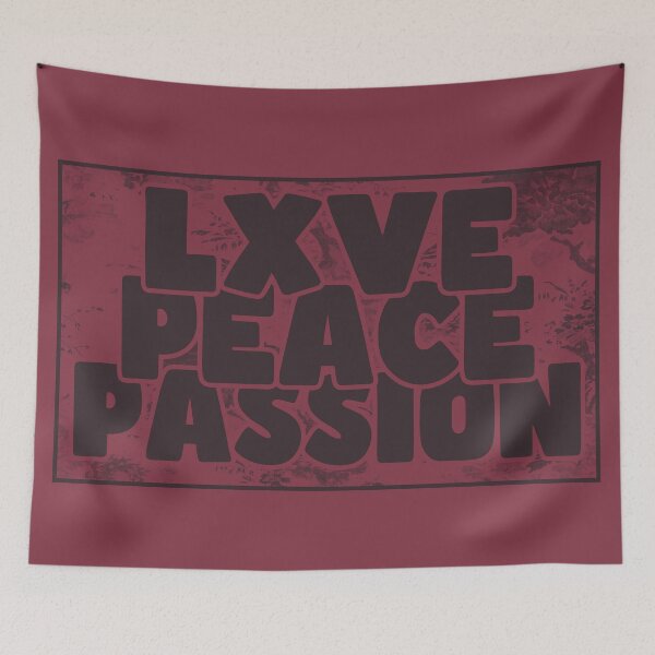 Item preview, Love, Peace, Passion Logo Art Print designed and sold by DelusciousMind.