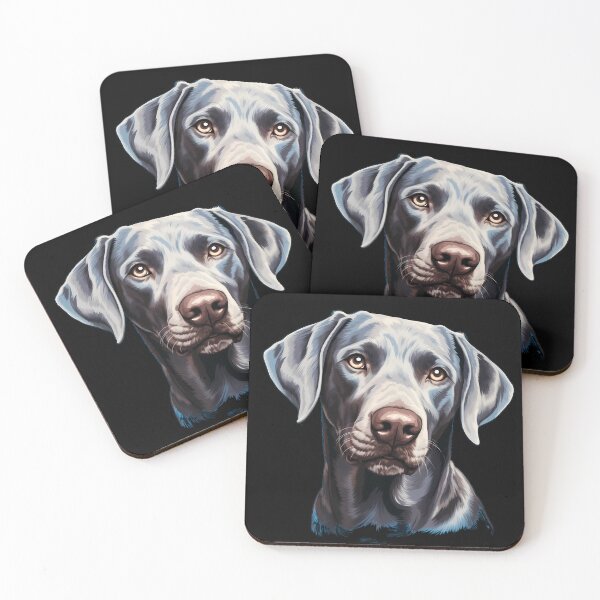 Item preview, Silver labrador retriever dog breed head illustration designed and sold by NBSStore.