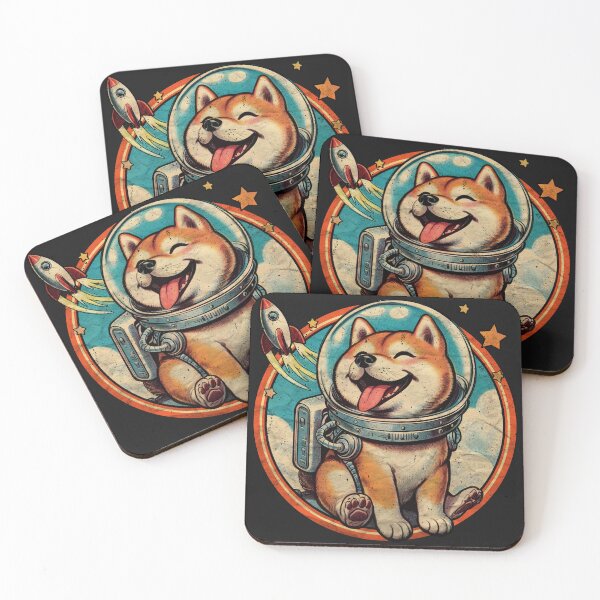 Item preview, Astronaut Shiba Inu smiling goes to space art. designed and sold by Walkcircle.