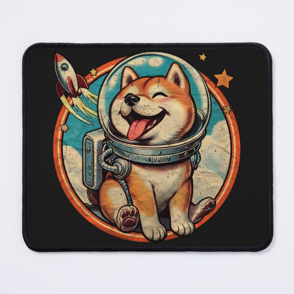 Item preview, Astronaut Shiba Inu smiling goes to space art. designed and sold by Walkcircle.