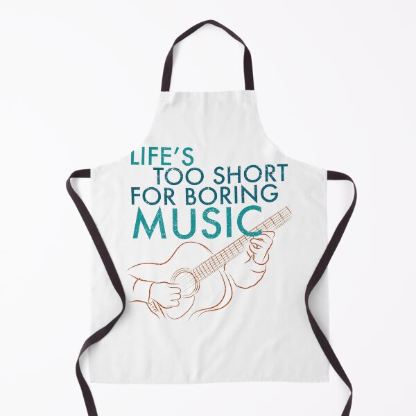 Item preview, Life's Too Short for Boring Music, Line Art of Acoustic Guitar designed and sold by CJansuebsri.