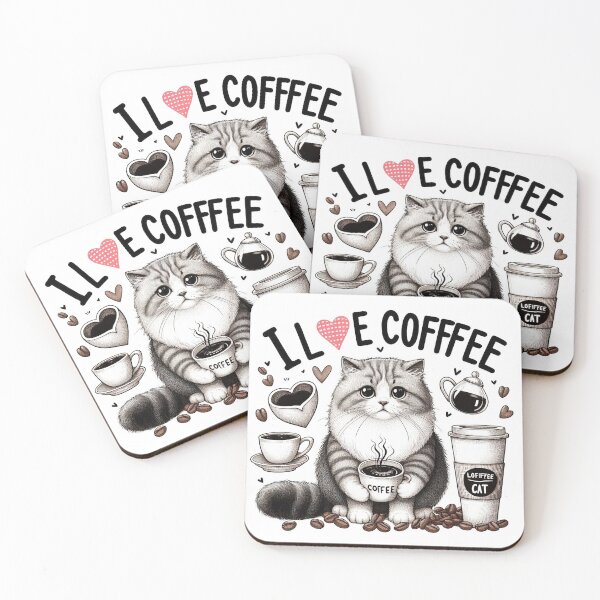 Item preview, This cute cat loves coffee. designed and sold by fotoryum.