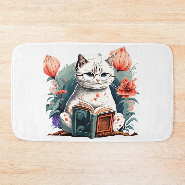 Item preview, White Cat Glasses Reading Book designed and sold by tsuttles.