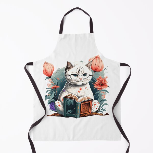 Item preview, White Cat Glasses Reading Book designed and sold by tsuttles.