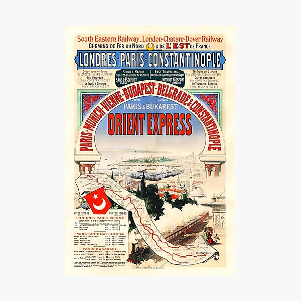 Item preview, HD. Orient Express Travel Poster. 1888. High definition designed and sold by MINDTHECHERRY.