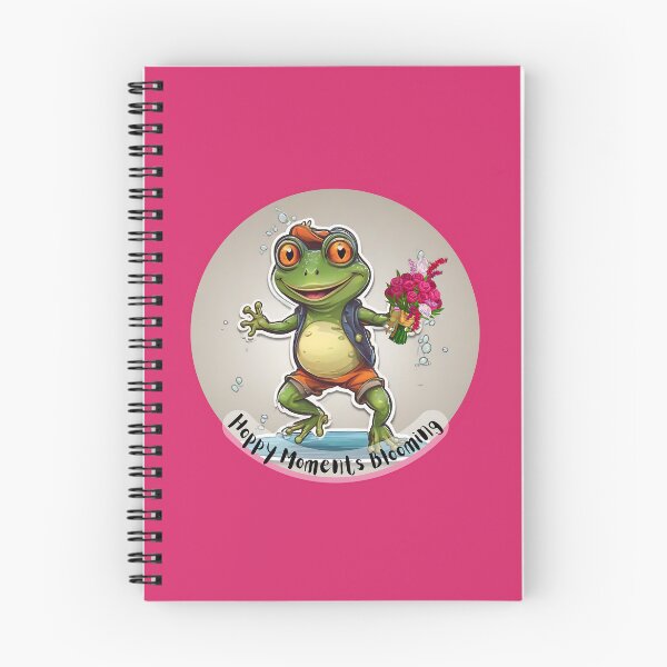 Item preview, Hoppy Moments Blooming - Cheerful Frog with Flowers designed and sold by Frogs All Mighty  & Friends.