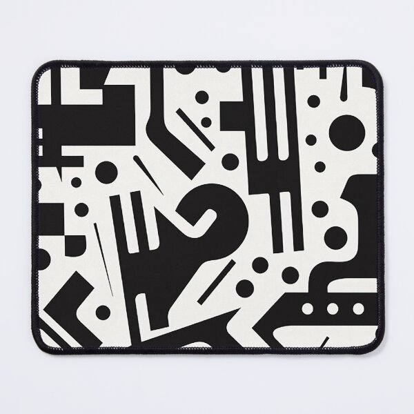 Item preview, Monochrome Geometry - Bold Abstract Shapes in Black and White designed and sold by PaintbrushPlace.