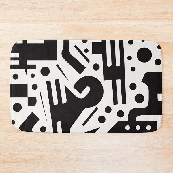 Item preview, Monochrome Geometry - Bold Abstract Shapes in Black and White designed and sold by PaintbrushPlace.