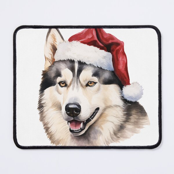 Aperçu de l'œuvre Husky de Noël créée et vendue par PabloArt.