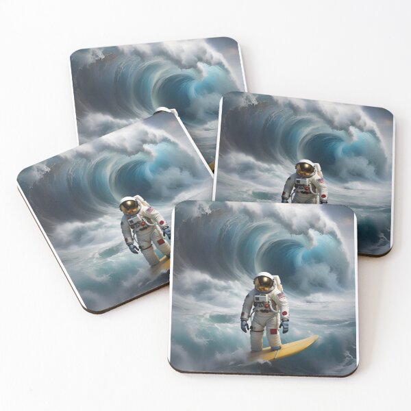 Item preview, Spaceman surfing the big wave designed and sold by NeilODonnell.