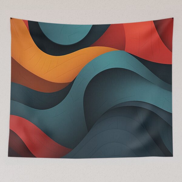 Item preview, Interlocking Contrast - Bright & Dark Tones Abstract Design designed and sold by PaintbrushPlace.