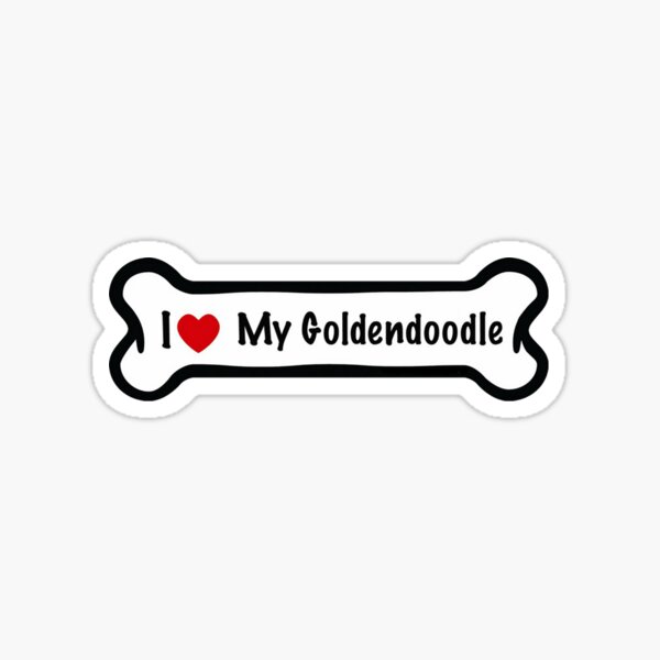 Vista previa del artículo con la obra «Amo mi goldendoodle», diseñado y vendido por TraciBLantzy.