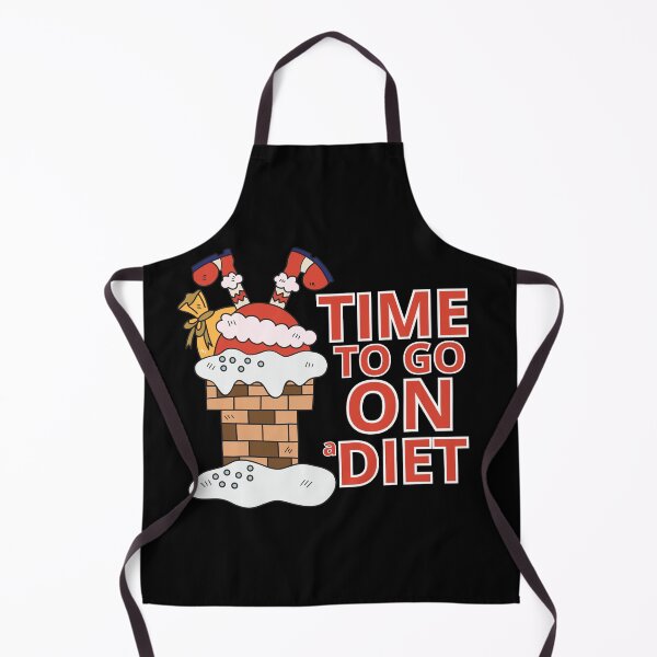 Item preview, Time to go on a diet - Santa Claus in the chimney gives gifts | It's time to go on a diet and good eating habits | Merry and Happy Christmas / Christmas Time designed and sold by Erry-ewell.