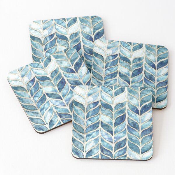 Item preview, Gilded Watercolor Whale Tail Tiles designed and sold by TigaTiga.