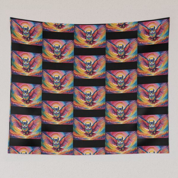 Item preview, Owl flying in Magic  Night  designed and sold by BotunPeony.